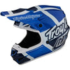 Casque de Motocross SE4 Polyacrylite Quattro Troy Lee Designs Bleu face de droite