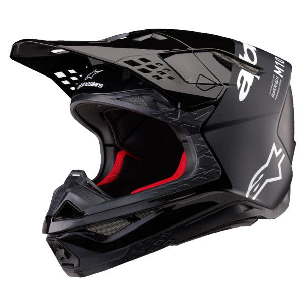 Casque de Motocross SM10 Flood Alpinestars noir, côté gauche