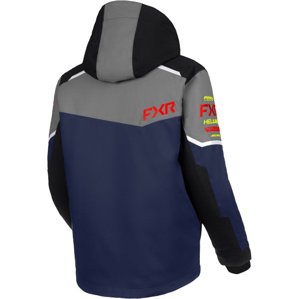 Manteau de Motoneige Helium Enfant Bleu/Rouge de dos
