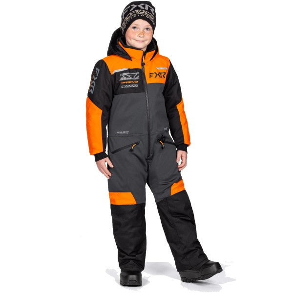 Ensemble de Motoneige Revo Enfant Gris/Orange de face