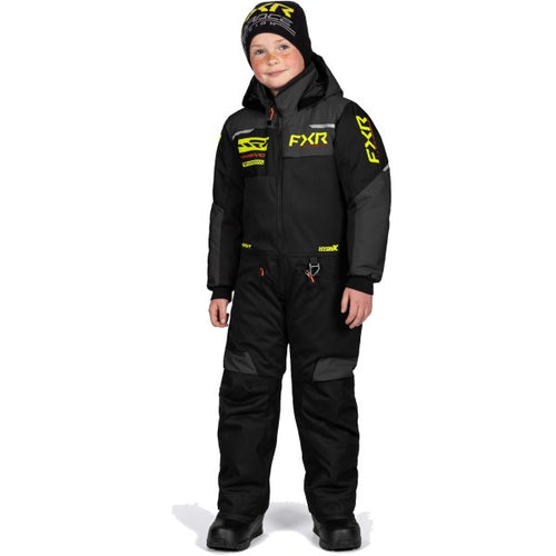Ensemble de Motoneige Revo Enfant Haute-Visibilité/Noir de face