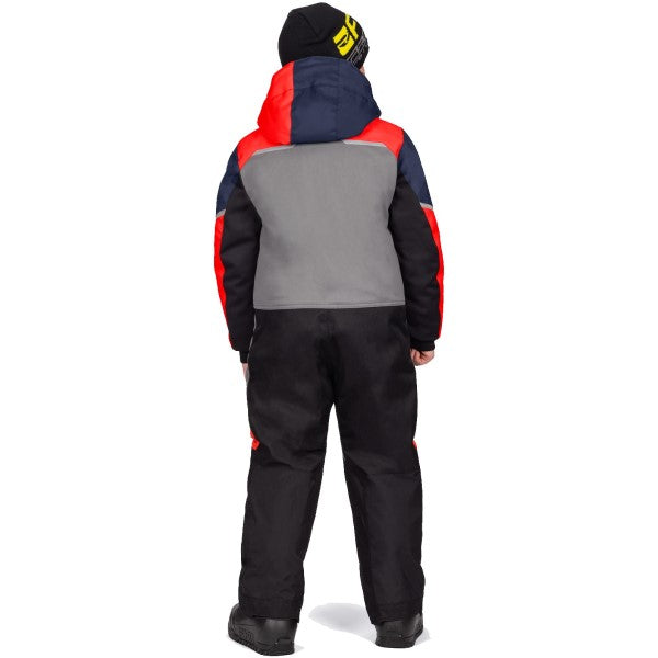 Ensemble de Motoneige Revo Enfant Gris/Bleu/Orange de dos