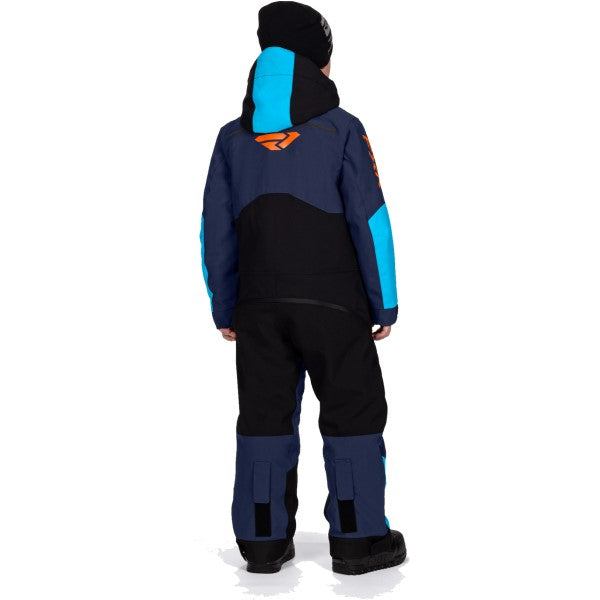 Ensemble de Motoneige Vertical Enfant Bleu/Orange de dos