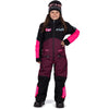 Ensemble de Motoneige Vertical Enfant Noir/Rose de face