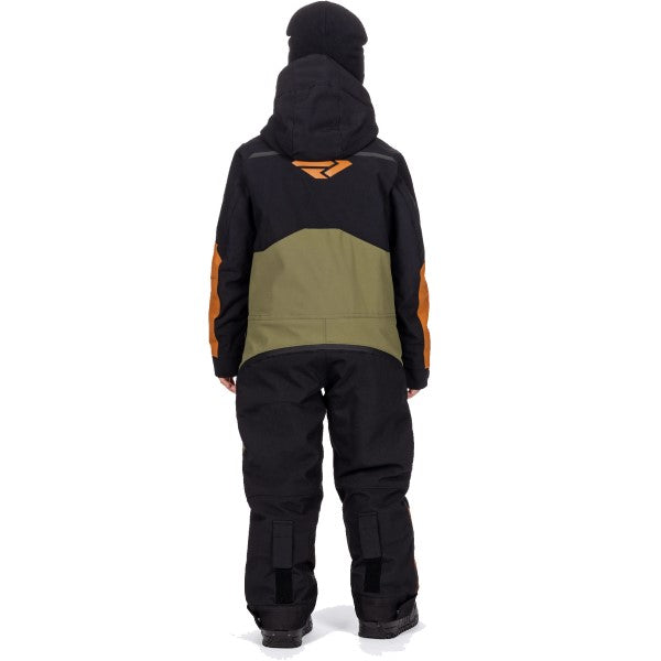 Ensemble de Motoneige Vertical Enfant Vert/Orange de dos