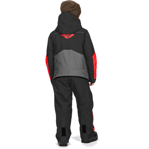 Ensemble de Motoneige Vertical Enfant Gris/Rouge de dos