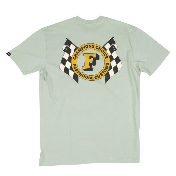 T-Shirt Champions Choice/Fasthouse/ gris vert de dos