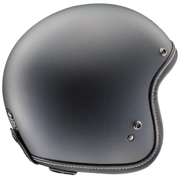 Casque Ouvert de Moto Classic-V Gris incliné de dos