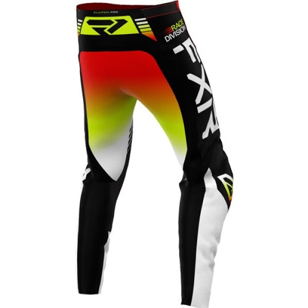 Pantalon de Motocross Clutch Pro Noir/Orange/Haute-visibilité Derrière