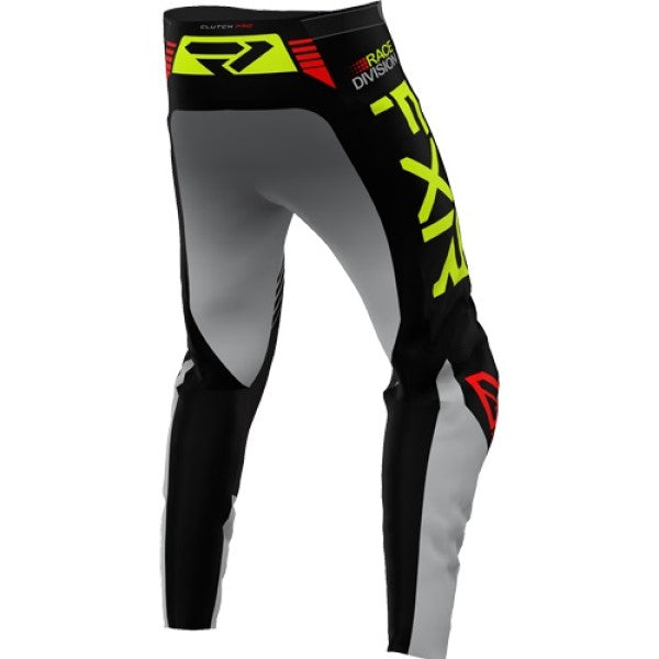 Pantalon de Motocross Clutch Pro Gris/Rouge/Haute-visibilité Derrière