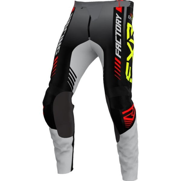 Pantalon de Motocross Clutch Pro Gris/Rouge/Haute-visibilité