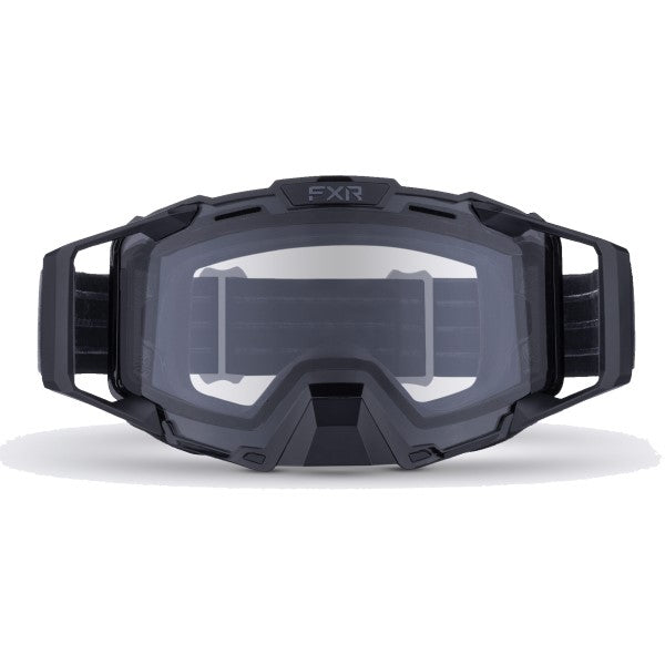 Lunettes de Motoneige Combat Noir de face