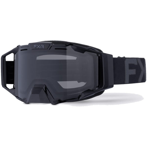Lunettes de Motoneige Combat Noir Ops incliné de face