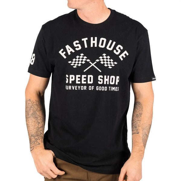 T-Shirt Crossroad/Fasthouse/noir, de face