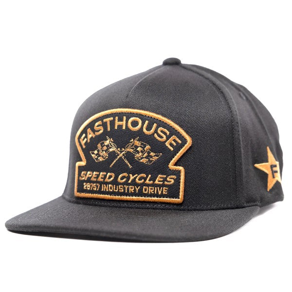 Casquette Crown/Fasthouse/noir de face 