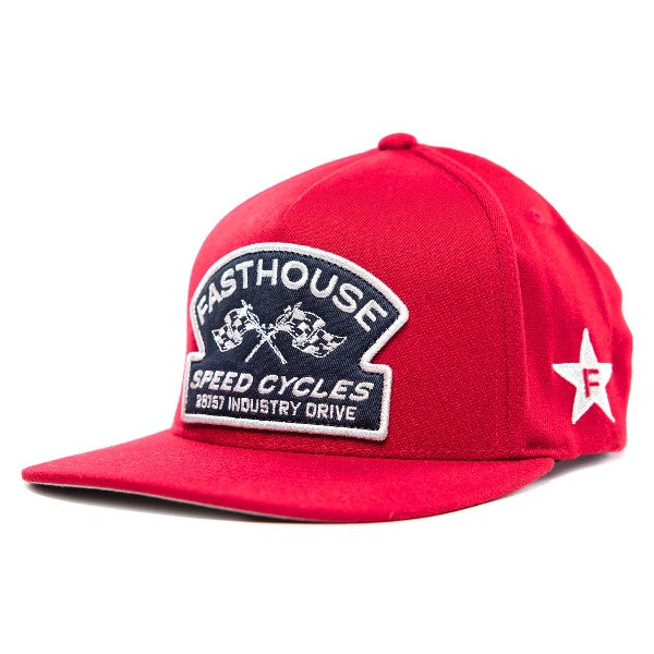 Casquette Crown/Fasthouse/rouge de face 