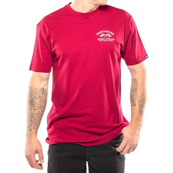 T-Shirt Crown Rouge essayage de face