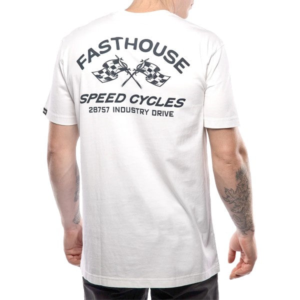 T-Shirt Crown Blanc essayage de dos