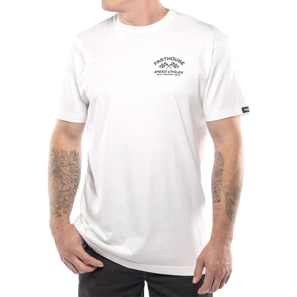 T-Shirt Crown Blanc essayage de face