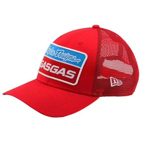 Casquette TLD GasGas Team Stock Courbée Rouge, de face