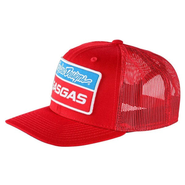 Casquette TLD GasGas Team Stock Courbée Rouge, de face