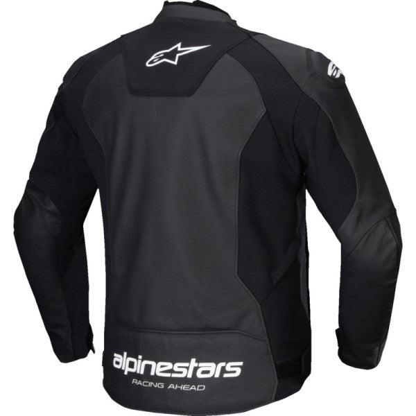 Manteau de Moto Faster v3 Noir/Blanc, Dos