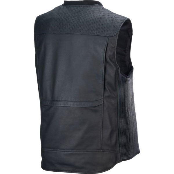 Veste d'Airbag Tech-Air® 3 en Cuir Noir, Dos