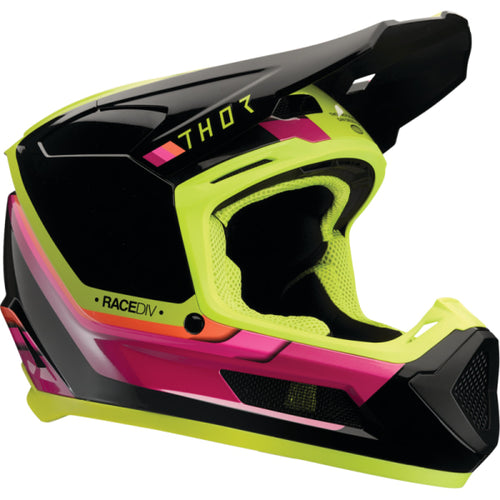 Casque de Motocross Fleet Defy Junior Thor Noir/Haute visibilité, vue 3/4