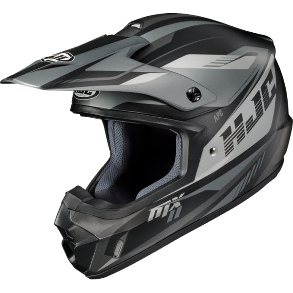 Casque de Motocross CS-MX2 Drift HJC gris et noir, côté gauche