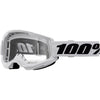 Lunettes de Motocross Strata 2 Lentille Clair Blanc