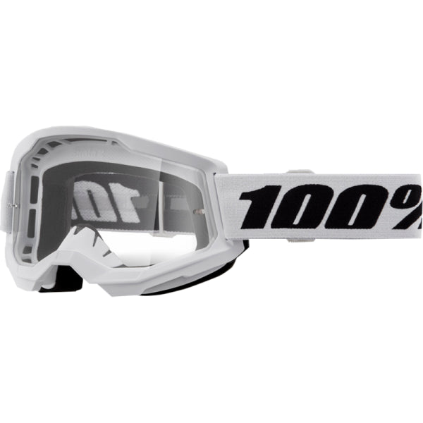 Lunettes de Motocross Strata 2 Lentille Clair Blanc