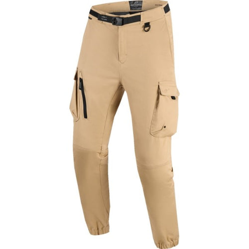 Pantalon de Moto FLEX-AST Cargo Beige, de face