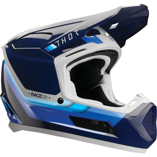 Casque de Motocross Fleet Defy Junior Thor Bleu/Gris, vue 3/4