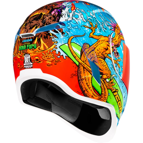 Casque de Moto Intégral Airform Dino Fury Multicolor, arrière