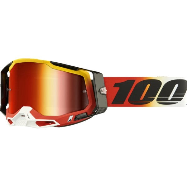 Lunettes de Motocross Racecraft 2 à Lentille Miroir Orange/Noir