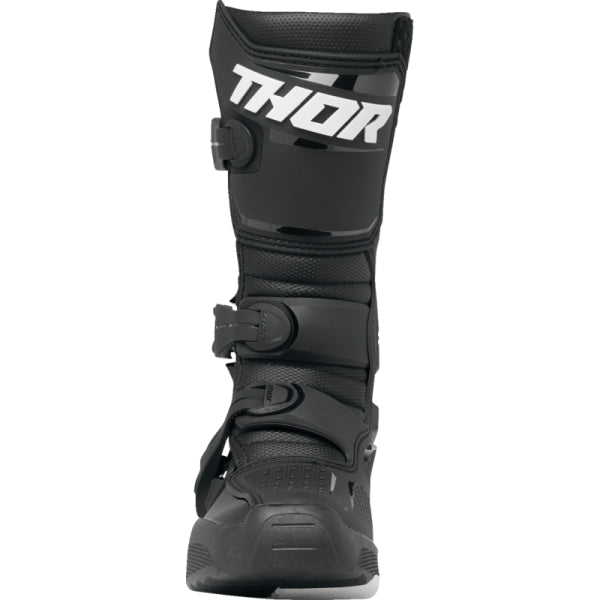 Bottes de Motocross Blitz XR Junior Thor Noir/Blanc, de face