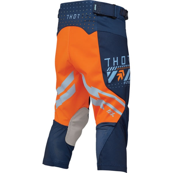 Pantalon de Motocross Launchmode Futura Bleu Marine/Orange Arrière