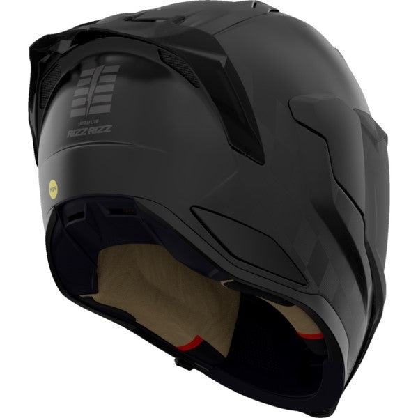 Casque Intégral de Moto Ultraflite Rizz Rizz Noir incliné de dos