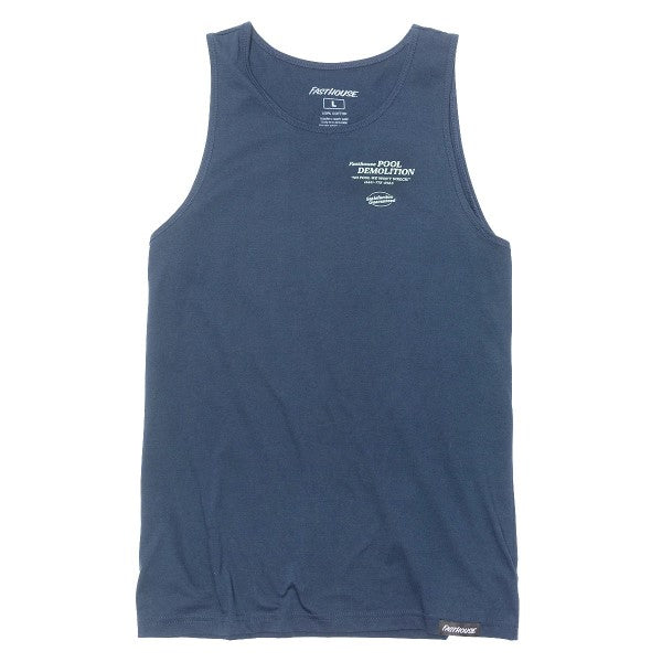 Camisole Demolition Bleu, de face