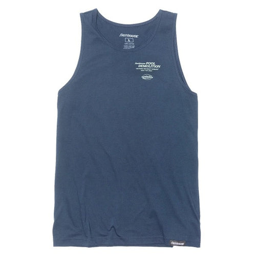 Camisole Demolition Bleu, de face