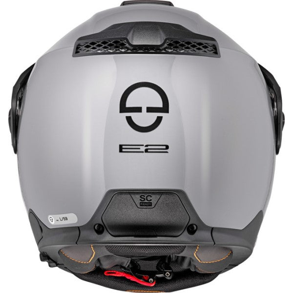 Casque de Moto Modulaire E2 Gris derrière