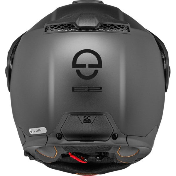 Casque de Moto Modulaire E2 Noir Mat Derrière