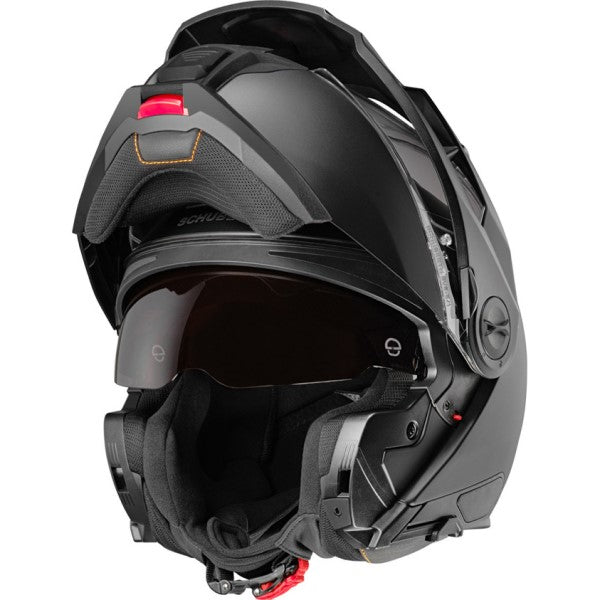 Casque de Moto Modulaire E2 Noir Mat Ouvert