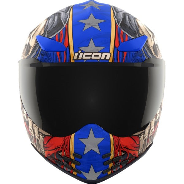 Casque Intégral de Moto Domain Revere Bleu/Multicolore de face