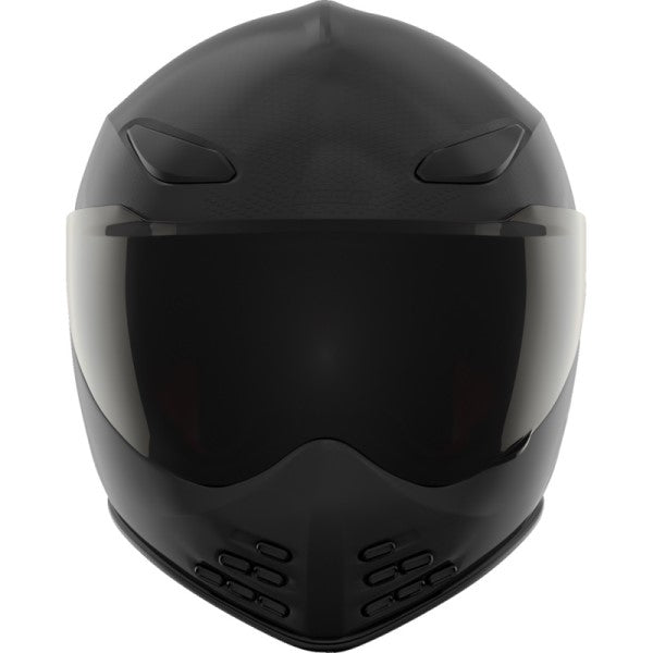 Casque Intégral de Moto Domain Slabtown Noir de face