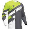 Chandail de Motocross Sector Checker Junior Gris/Vert de face