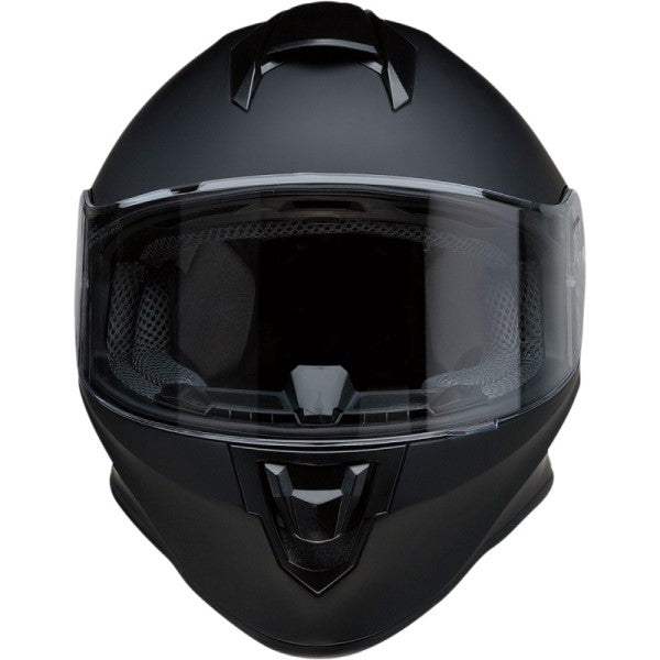 Casque Intégral de Moto Warrant Noir Mat de devant