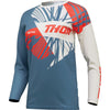 Chandail de Motocross Sector Split Femme Thor bleu et blanc, de face