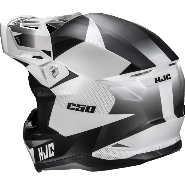 Casque de Motocross C50 Slide Blanc/Noir, Dos