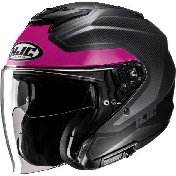 Casque Ouvert de Moto i31 Tevis Noir/Rose